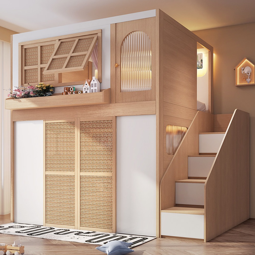 Bunk Bed With Stairs And Slide - Bunk Bed with Separate Privacy Areas