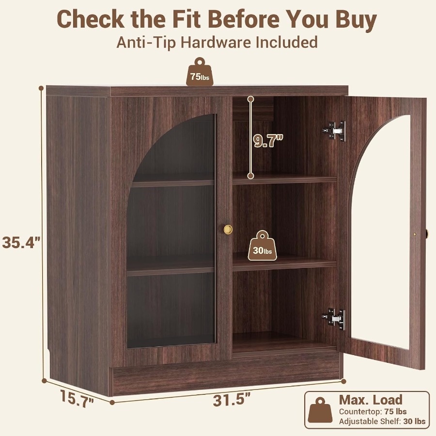31.5 Sideboard Buffet Cabinet  - огляд і ціна Storage