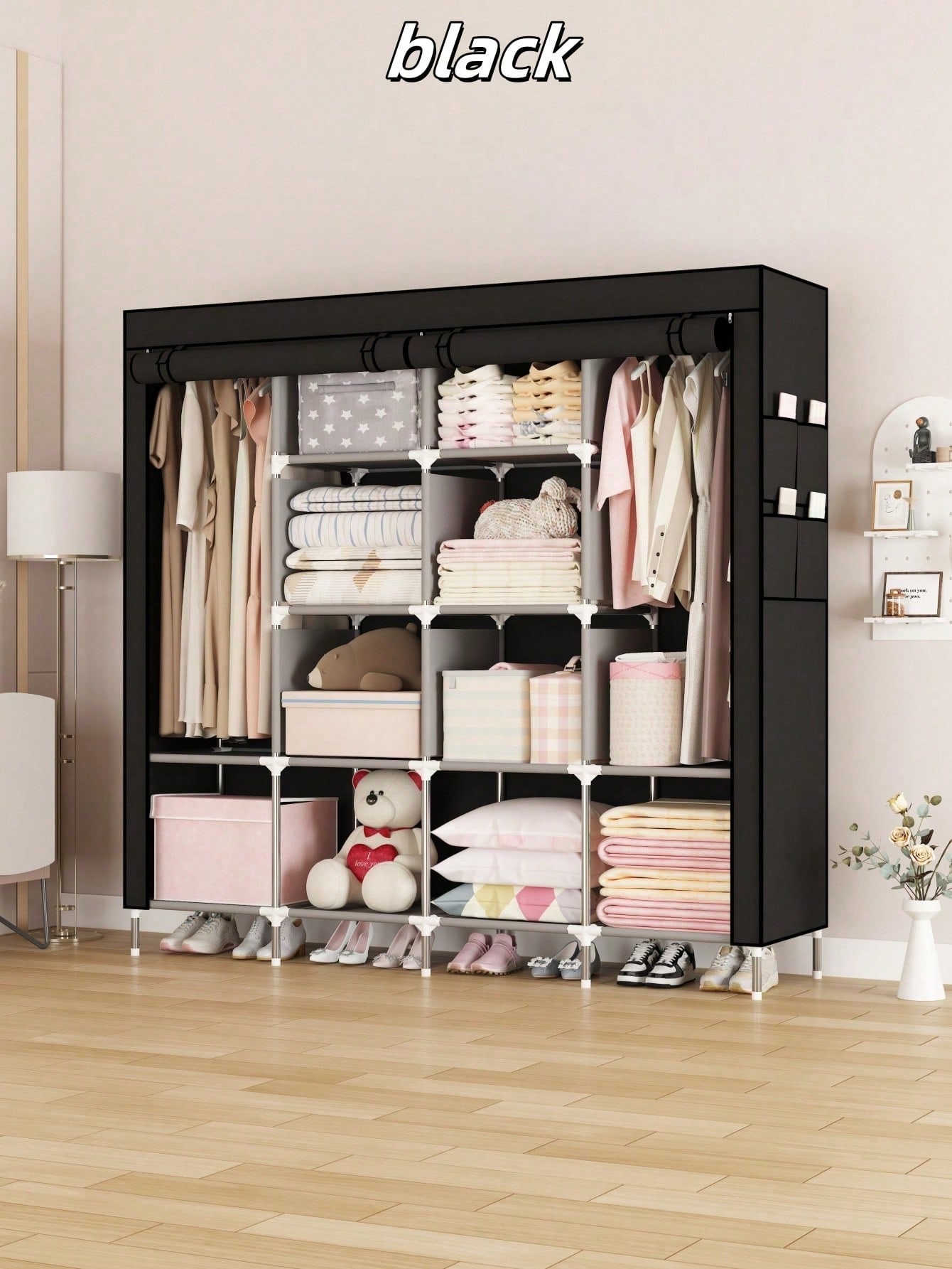 Large Portable Closet Wardrobe - огляд і ціна Wardrobe Closet Portable Fabric Cover
