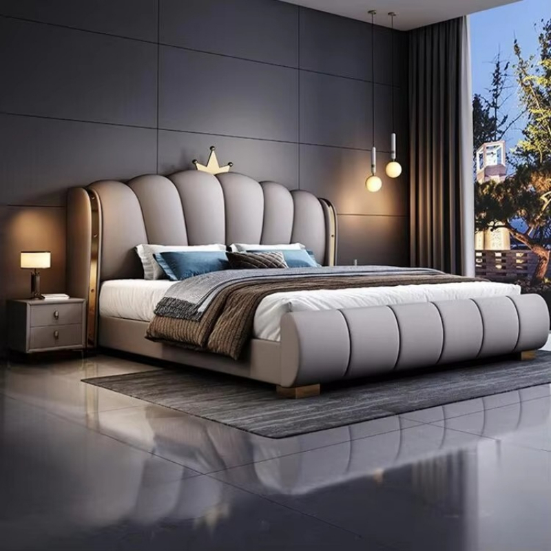 Modern Deluxe Wood Bedroom Fur - огляд і ціна King Size Bed Frame With Storage Drawers