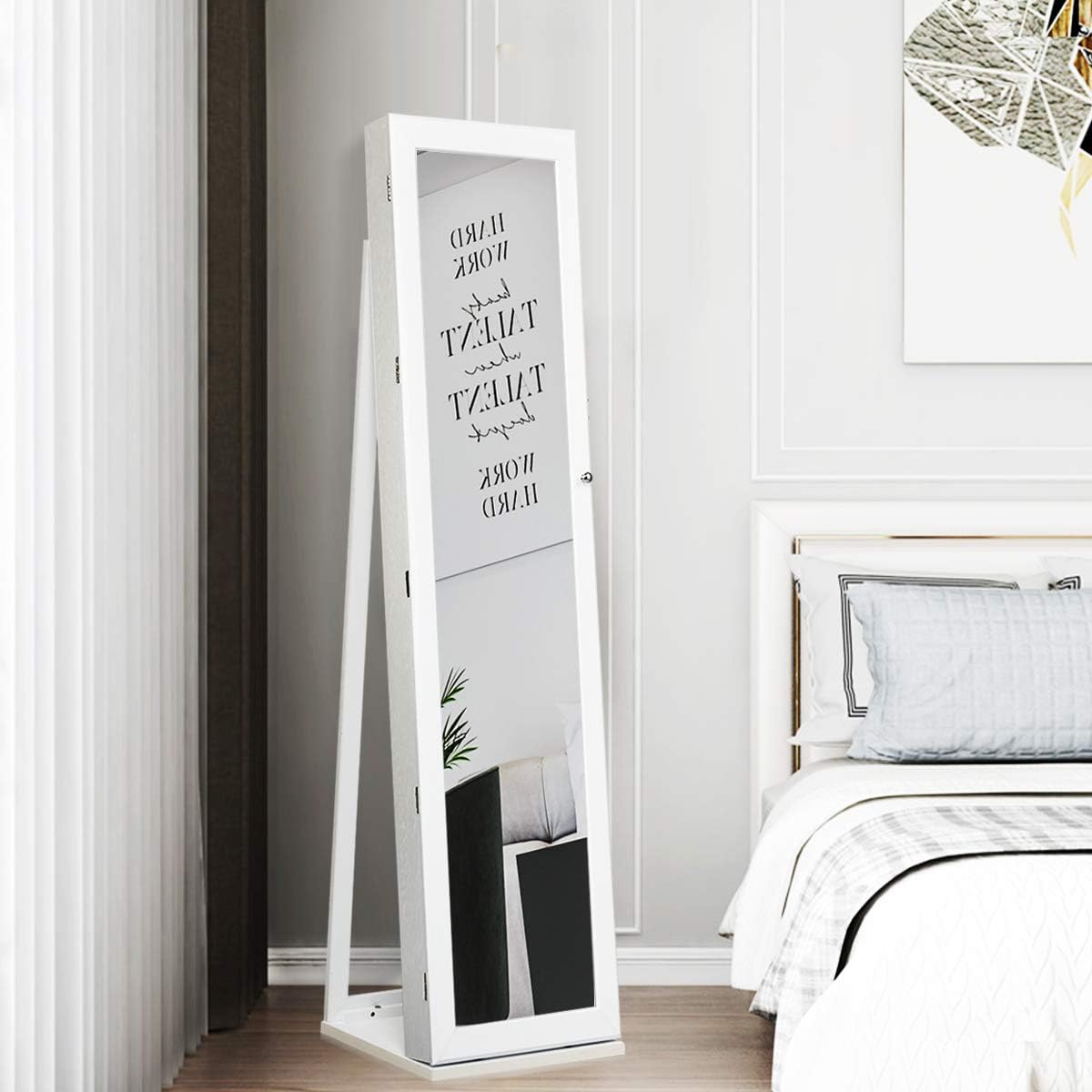 Standing Jewelry Armoire with  - огляд і ціна Full Length Mirror Jewelry Armoire